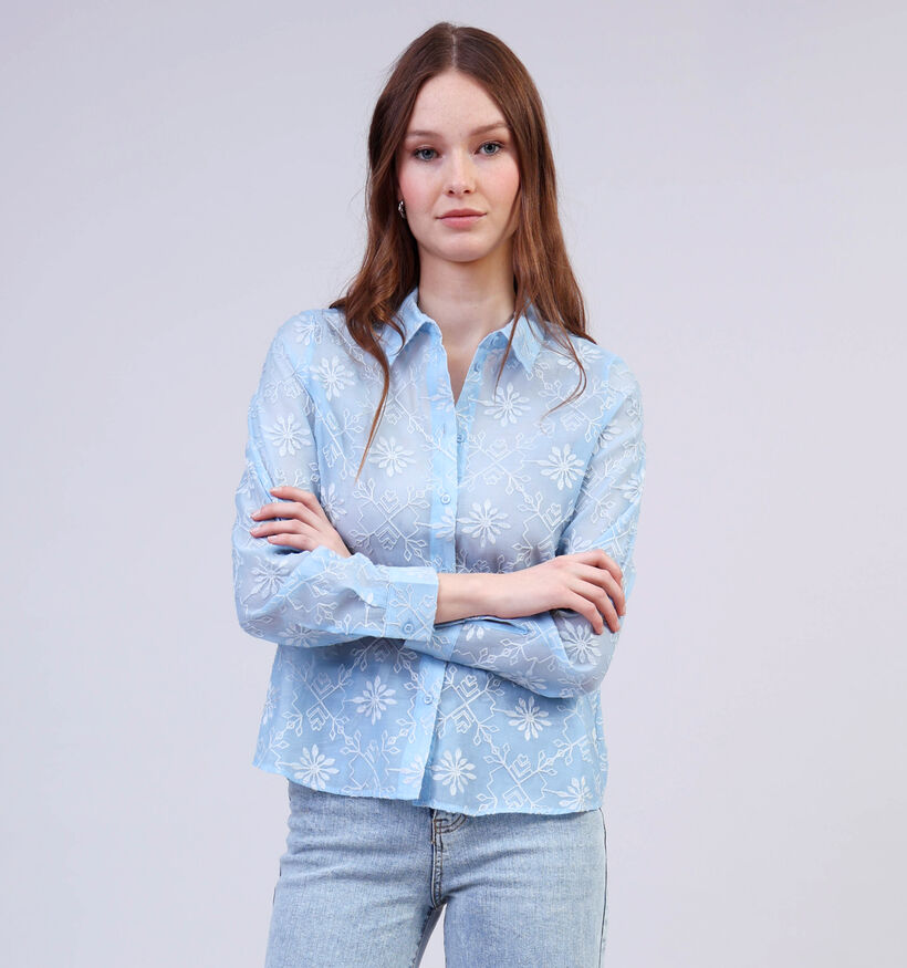 Vero Moda Nane Chemise en Bleu pour femmes (353156)