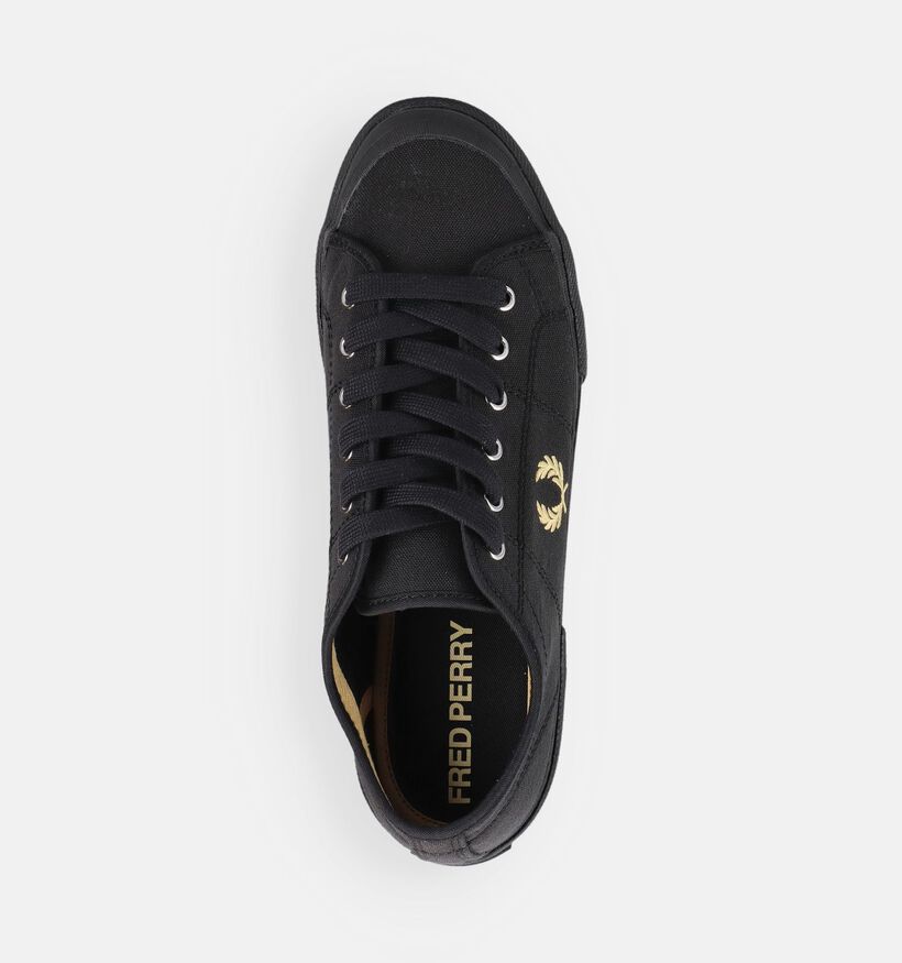 Fred Perry Vintage Tennis Canvas Zwarte Veterschoenen voor heren (368925)