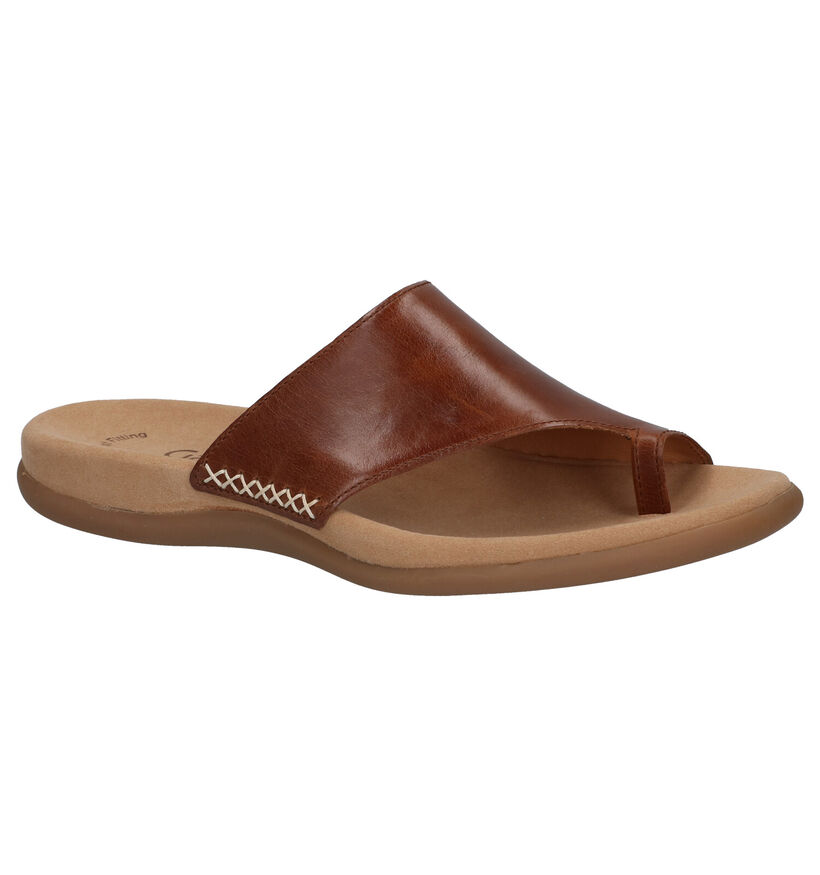 Gabor Best Fitting Nu-pieds en Cognac en cuir (301879)