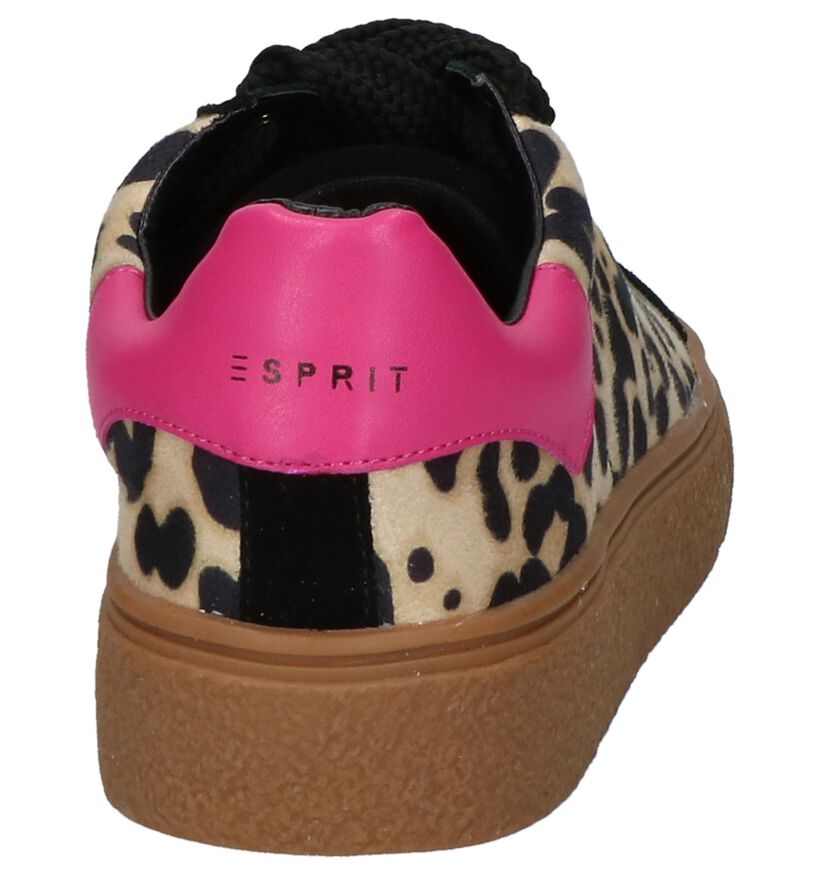 Multicolor Sneakers Esprit met Luipaardprint in stof (213126)