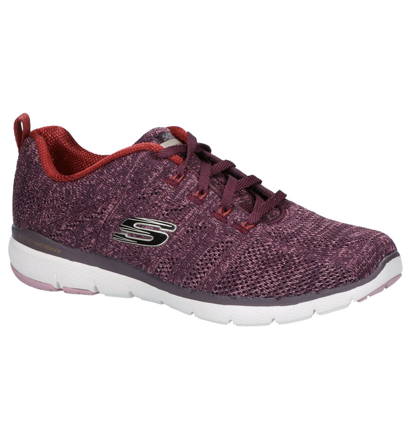 Skechers Flex Appeal Zwarte Sneakers in stof (293949)