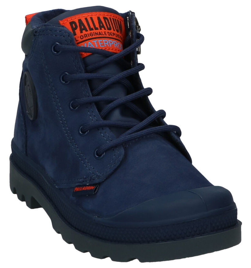 Palladium Pampa Bottines en Cognac pour garçons (312976) - pour semelles orthopédiques