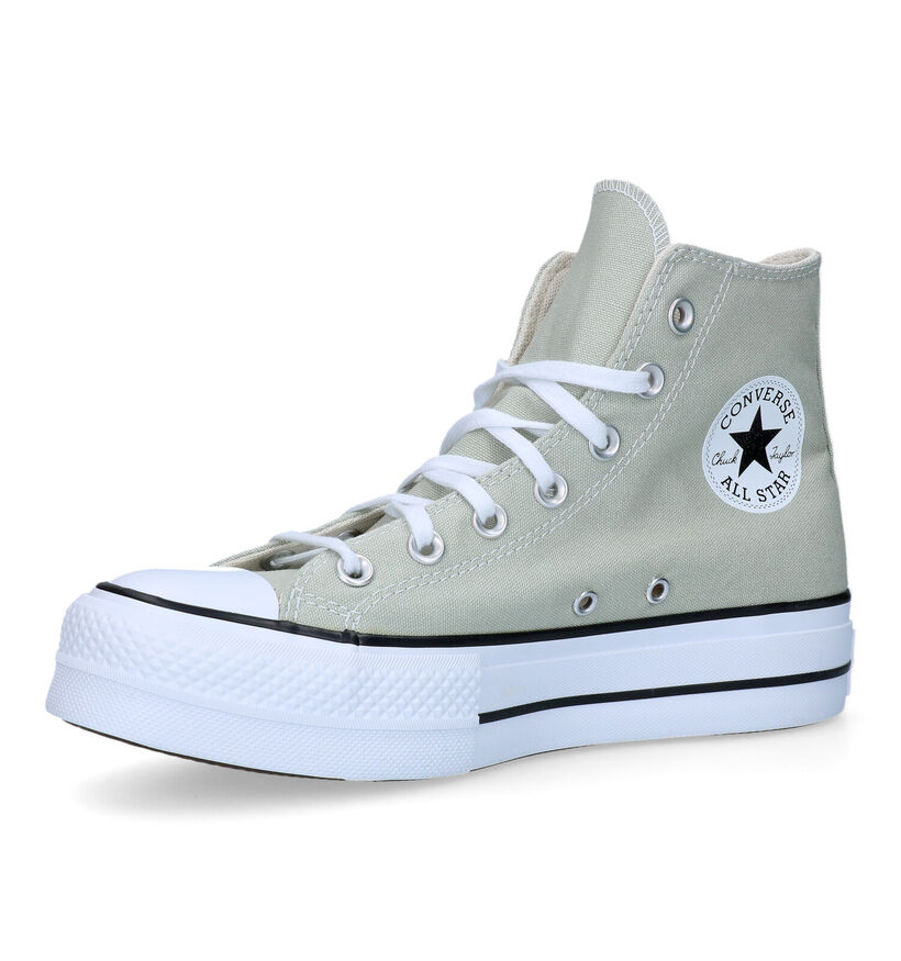 Converse Chuck Taylor All Star Lift Platform Groene Sneakers voor dames (325469)