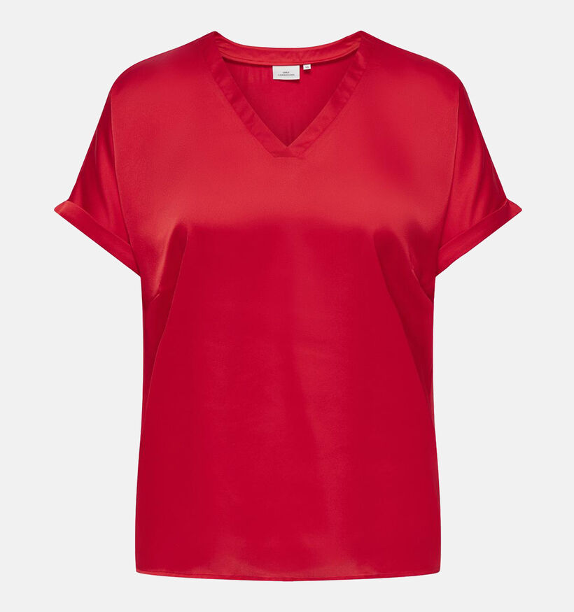 ONLY Carmakoma Brynja Rood T-shirt voor dames (348438)