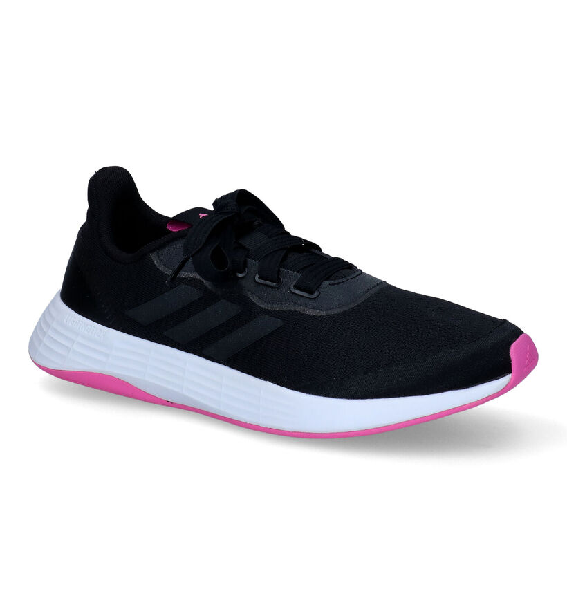 adidas Qt Racer Sport Zwarte Sneakers in stof (300183)