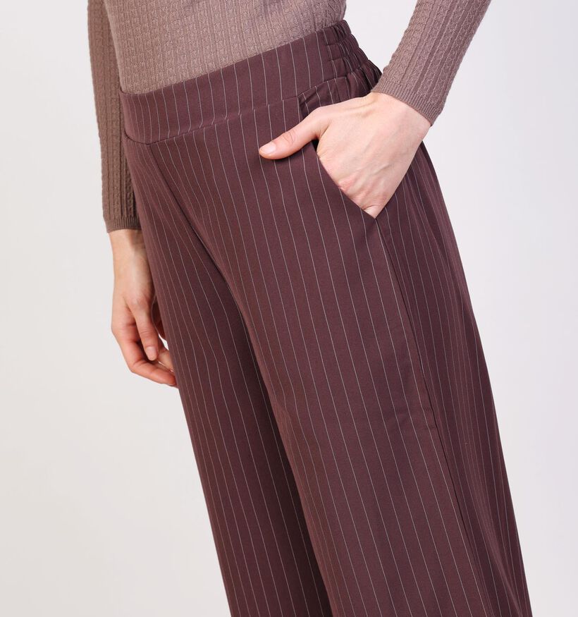 SISTERS POINT Verina Bruine Gestreepte Broek voor dames (371953)