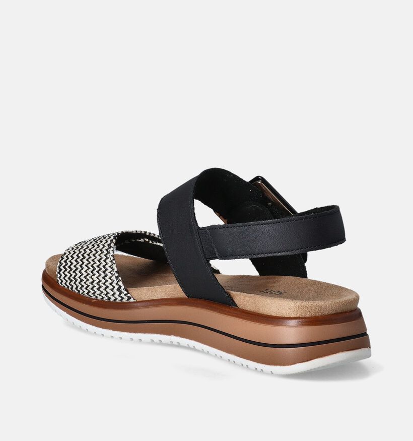 Remonte Zwarte Sandalen voor steunzolen voor dames (354846) - geschikt voor steunzolen
