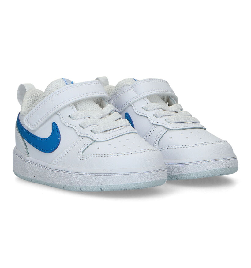 Nike Court Borough Baskets en Blanc pour garçons, filles (340221)