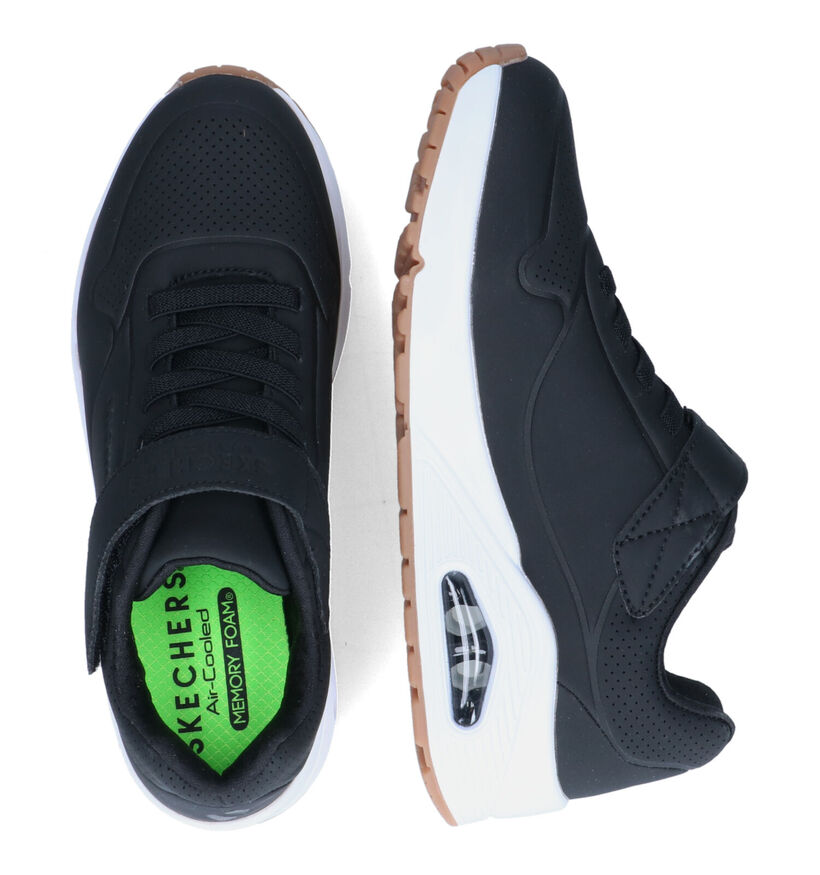 Skechers Uno Air Blitz Zwarte Sneakers voor jongens, meisjes (326455)