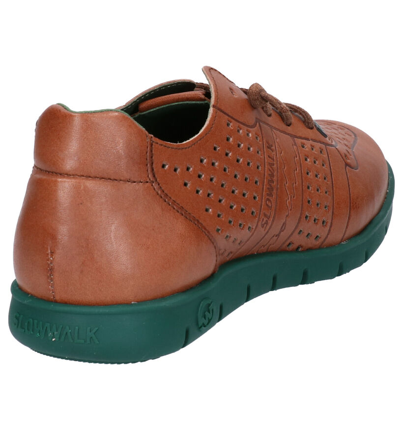 Slowwalk Morvi Cognac Veterschoenen in leer (275053)