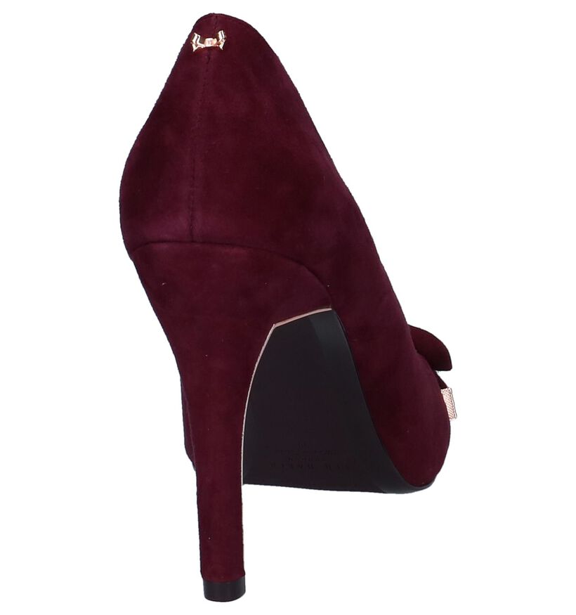 Bordeaux High Heels Pumps Ted Baker Gewell in daim (225403)