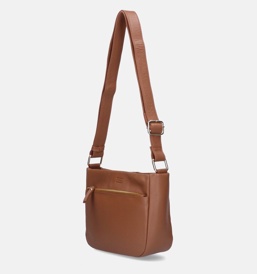 Crinkles Sac porté croisé en Cognac pour femmes (324985)