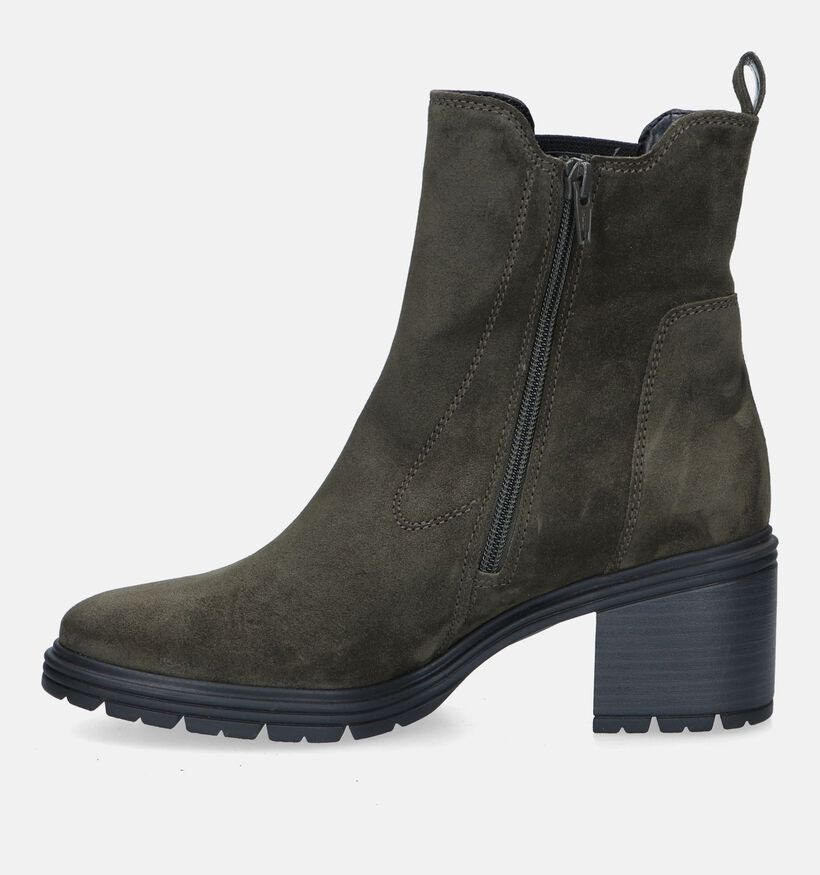 Comfort Bottines à talons en Vert foncé pour femmes (331205)