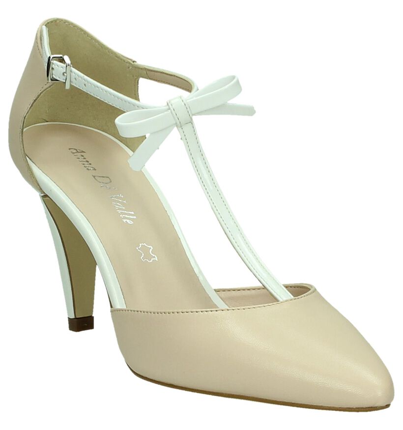 Nude T-Strap Pumps Anna Dé Valle, , pdp