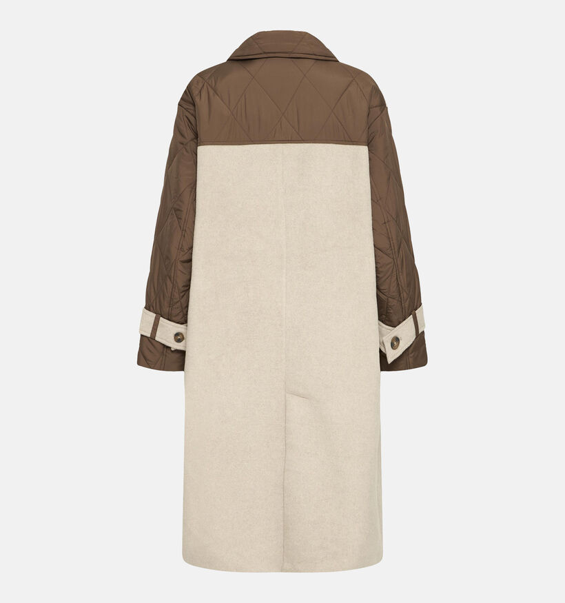 Fransa Rariba Manteau court en Beige/Marron pour femmes (377854)