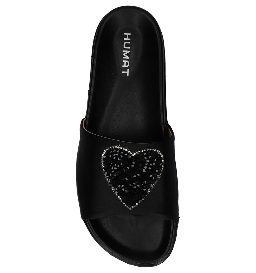 Sportieve Slippers Zwart Humat Berta Bancor in stof (221377)