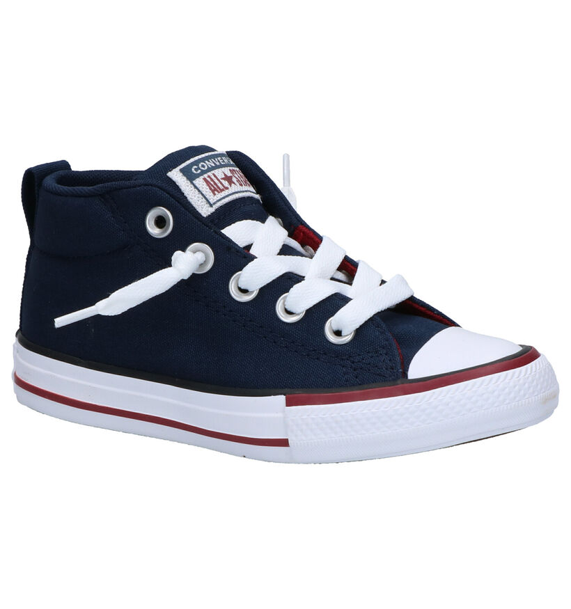 Converse Chuck Taylor AS Street Blauwe Sneakers in stof (266014)