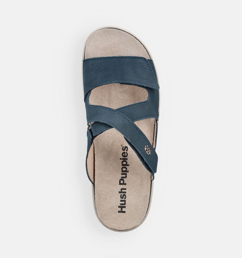 Hush Puppies Tutos Nu-pieds &agrave; talons en Bleu fonc&eacute; pour femmes (370584) - pour semelles orthop&eacute;diques