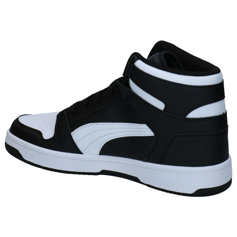 Puma Rebound Layup SL Baskets en Noir en simili cuir (307174)