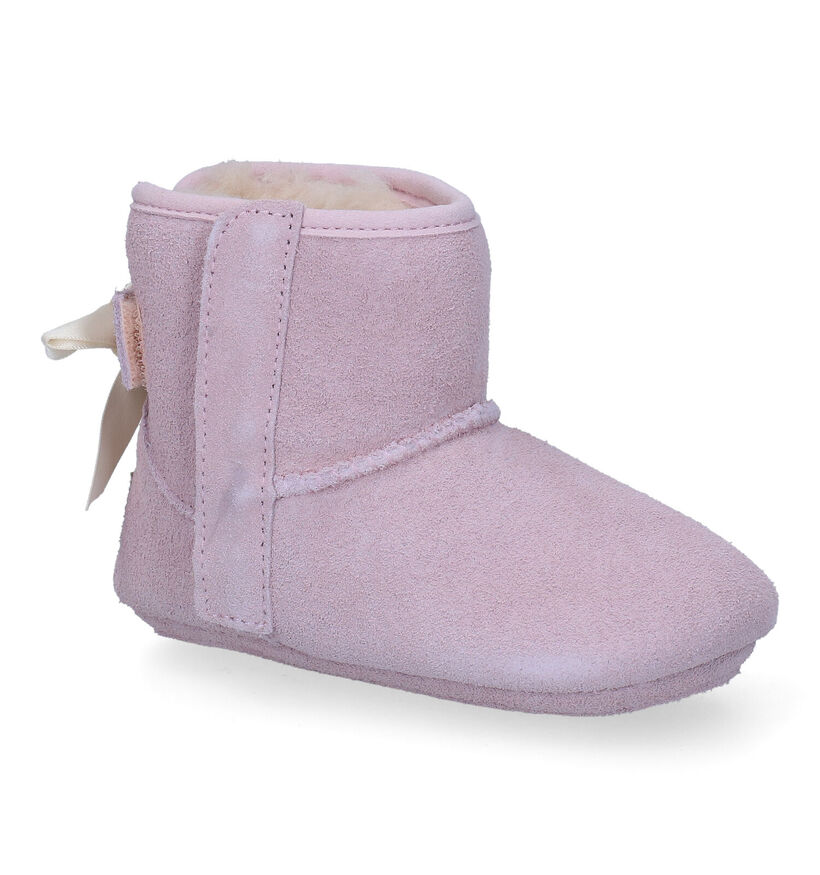 UGG Jesse Bow II Beanie Pantoufles pour bébé en Rose avec Bonnet pour filles (294878)