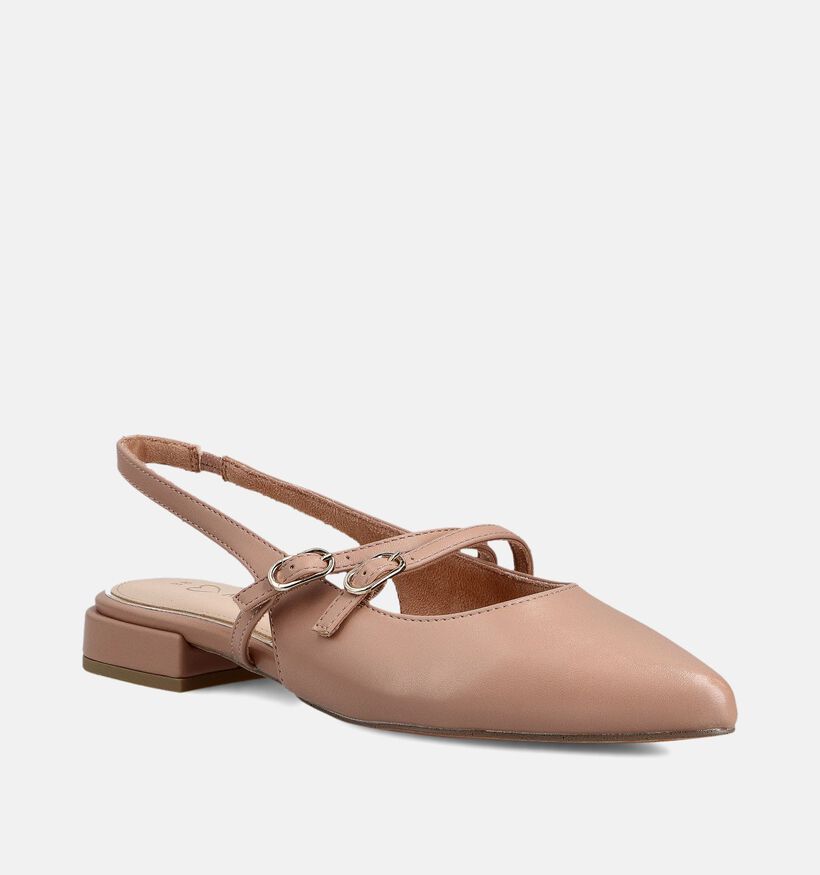 Marco Tozzi Ballerines Slingback en Beige fonc&eacute; pour femmes (367958)
