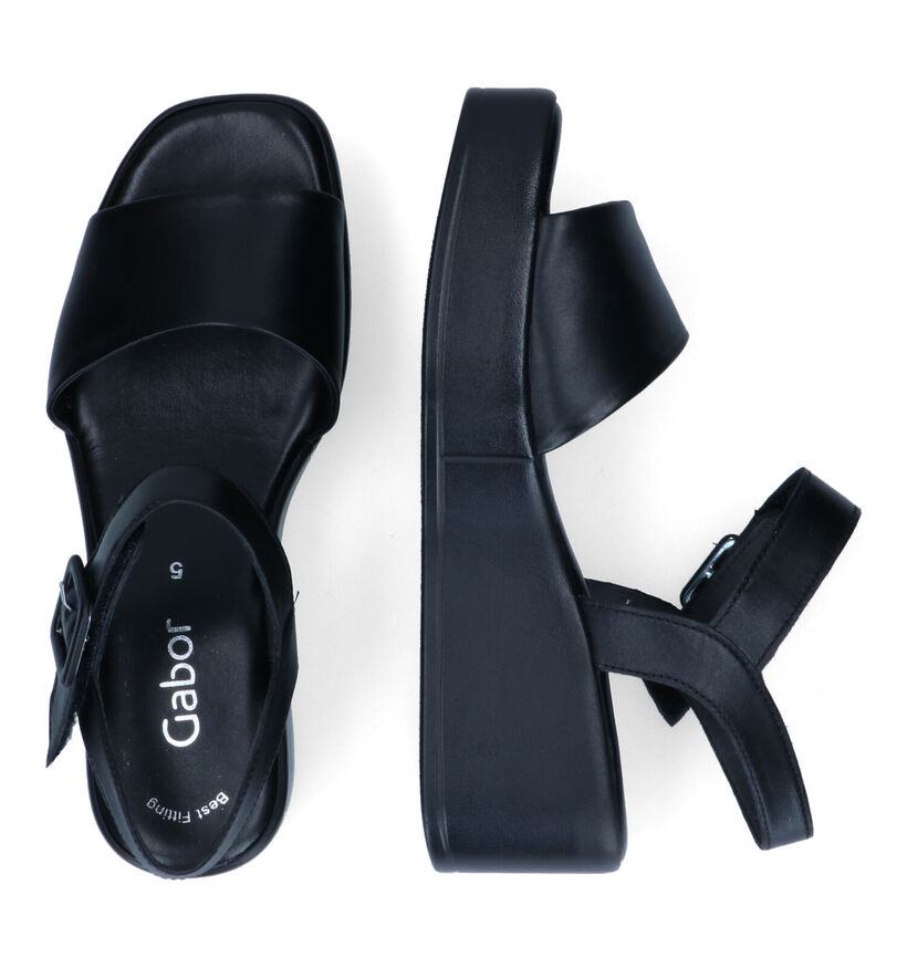 Gabor Best Fitting Sandales en Noir en cuir (306142)