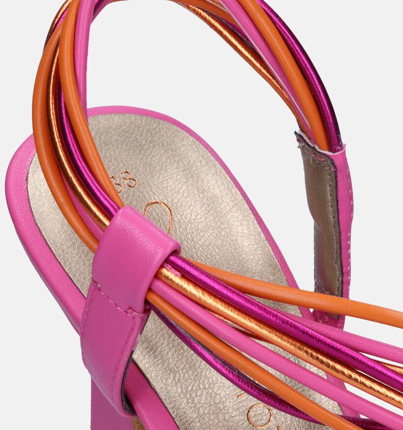 Marco Tozzi Sandales avec talon en Fuchsia pour femmes (336060)