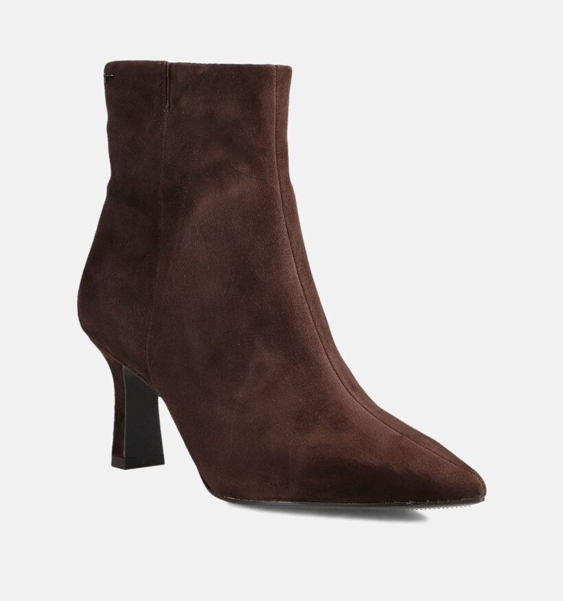 Tamaris Bottines &agrave; talons en Brun fonc&eacute; pour femmes (376632)