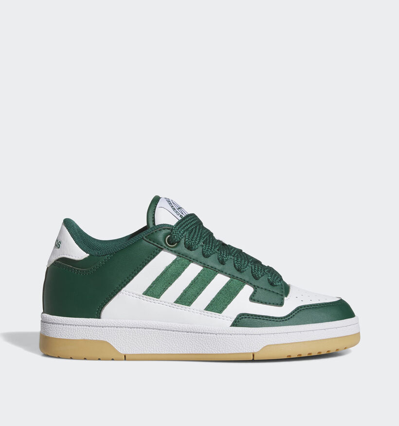 adidas Rapid Court Baskets en Blanc/Vert pour filles, garçons (359669) - pour semelles orthopédiques