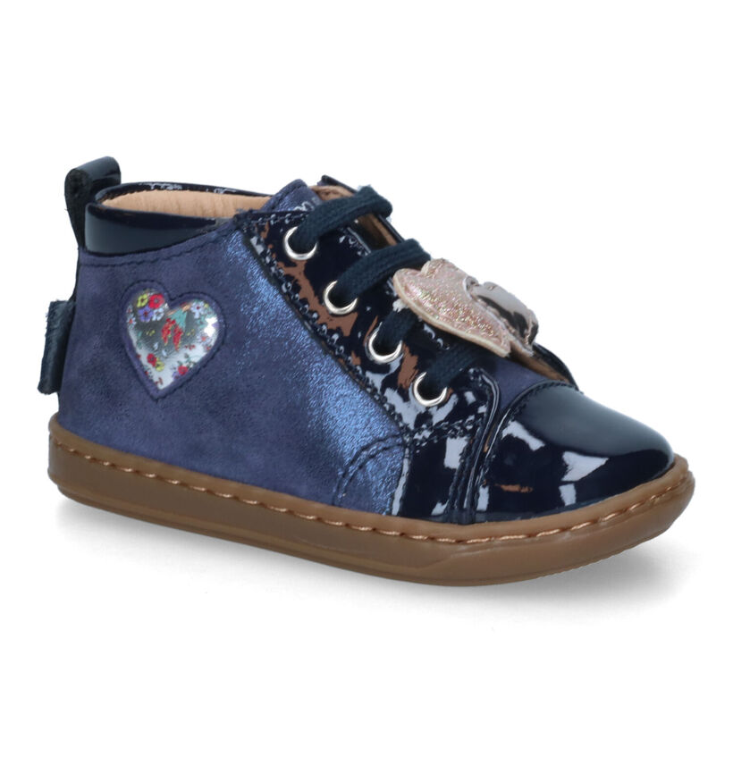 Shoo Pom Bouba Heart Blauwe Bottines voor meisjes (314054) - geschikt voor steunzolen