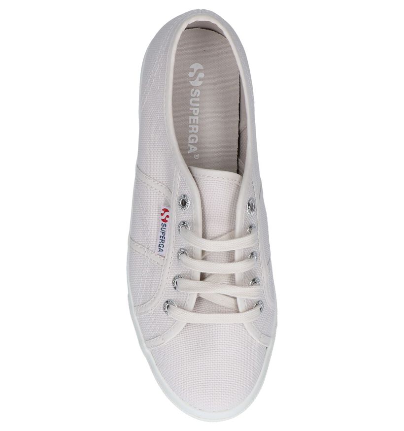 Ecru Lage Sneakers Superga Cotu in stof (246989)