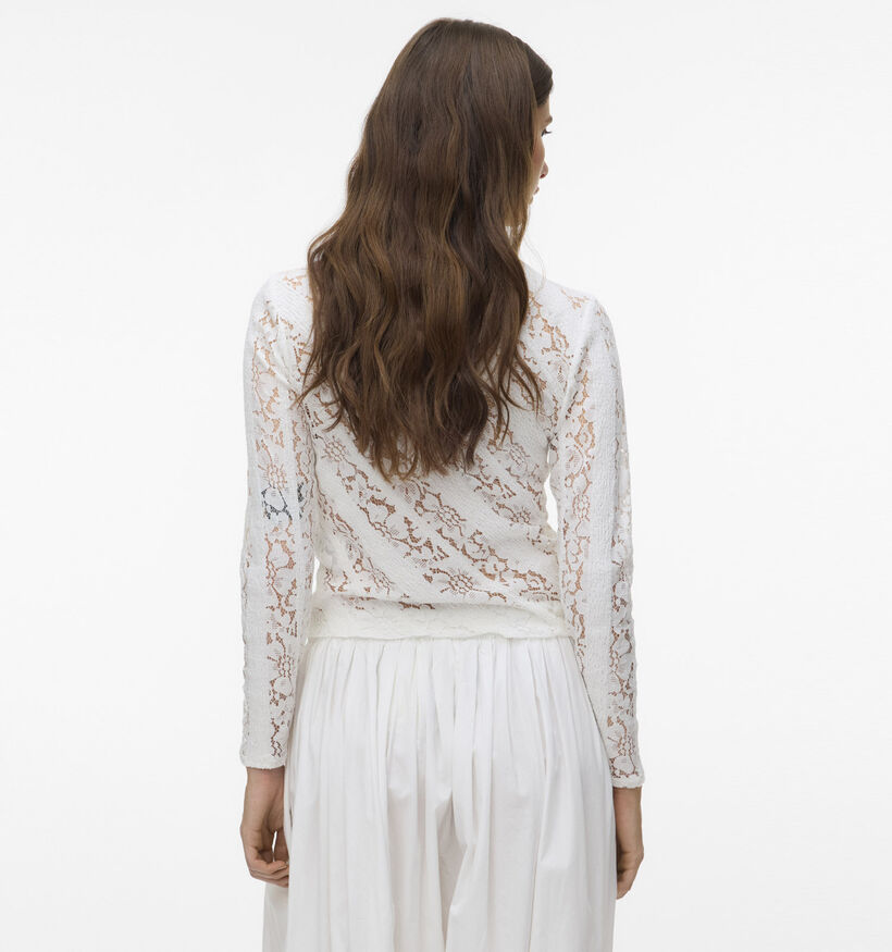 Vero Moda Kennedy Lace Blouse en Blanc pour femmes (373273)