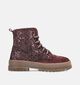 STONES and BONES Blesa Boots &agrave; lacets en Bordeaux pour filles (378225) - pour semelles orthop&eacute;diques