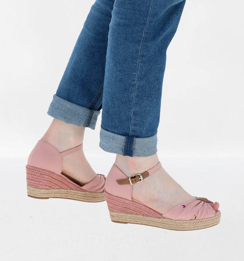 Tommy Hilfiger Basic Opened Toe Roze Sandalen in leer (285266)