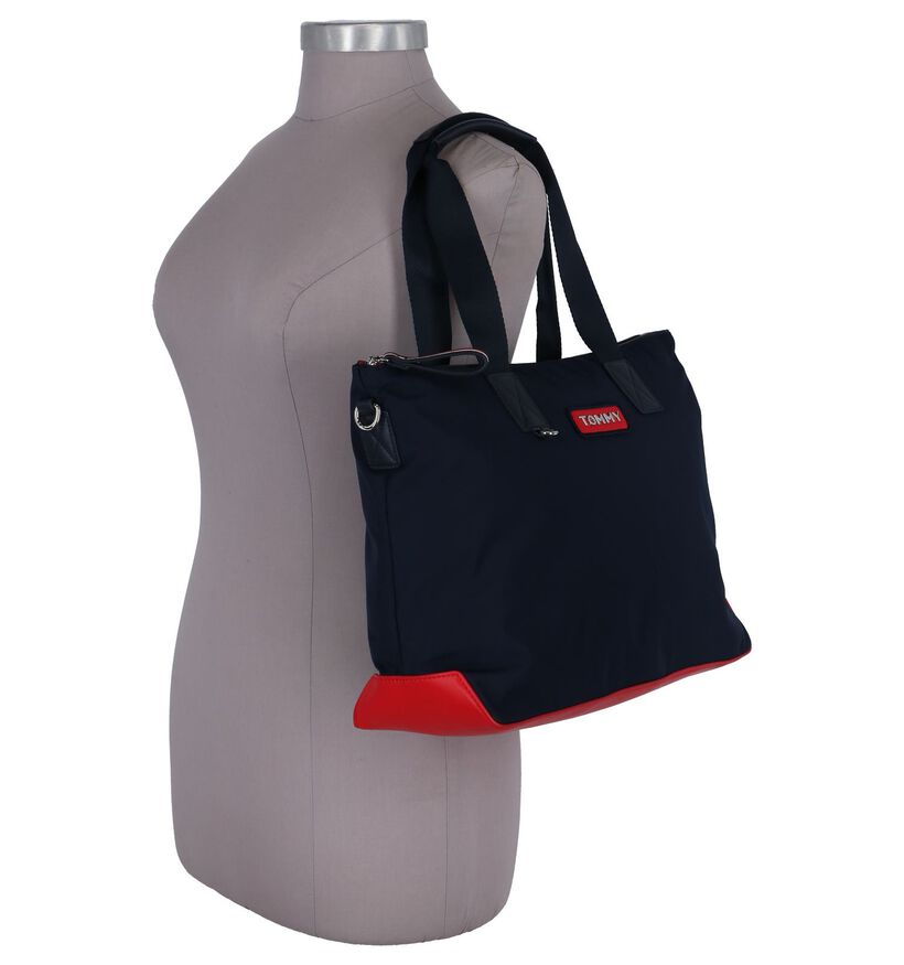 Donkerblauwe Shopper Tommy Hilfiger Varsity Nylon Tote in kunstleer (236884)