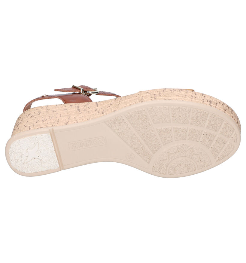 Pikolinos Cognac Sandalen in leer (272433)