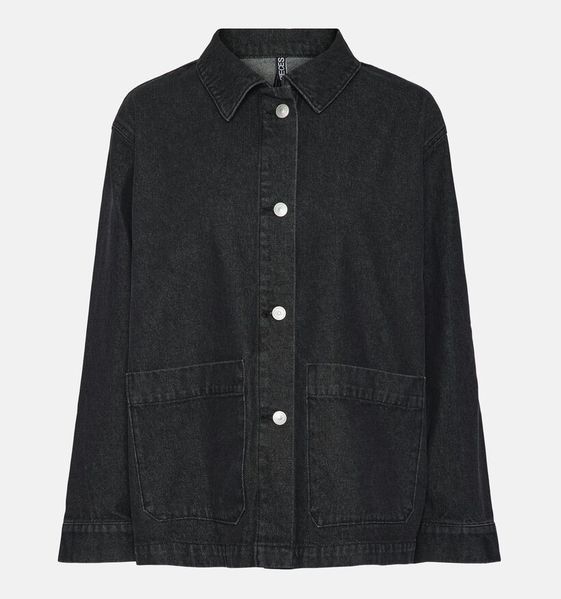 Pieces Chrissy Zwarte Denim hemd voor dames (354099)