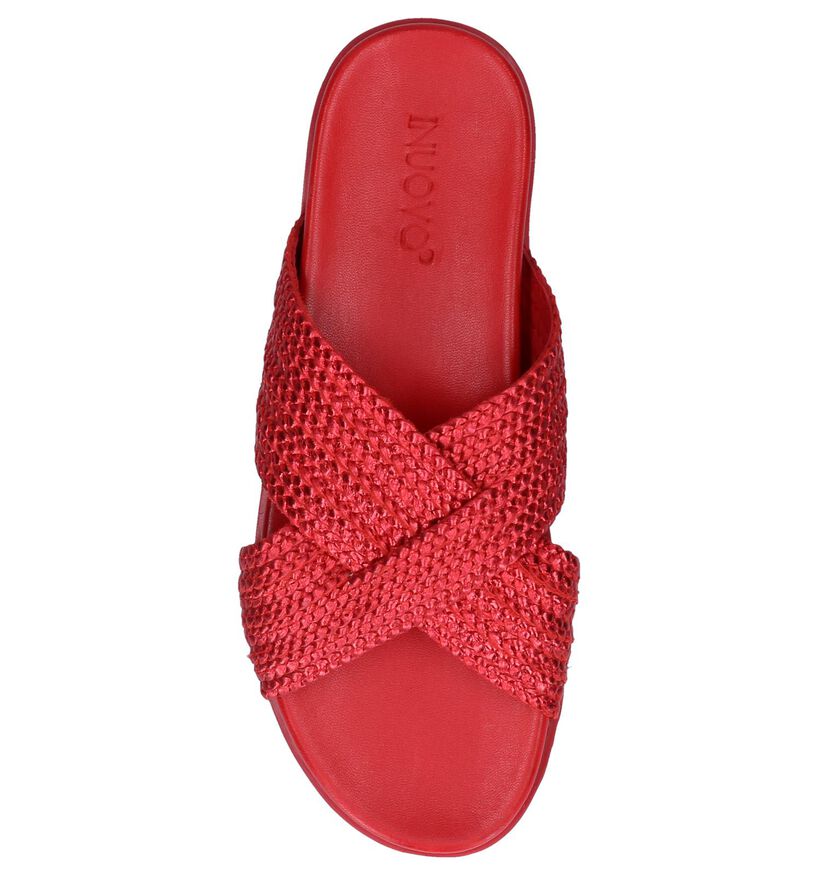 Inuovo Nu-pieds plates en Rouge pour femmes (250987)