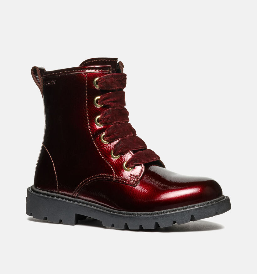 Geox Shaylax Bottines en Bordeaux pour filles (345954) - pour semelles orthopédiques