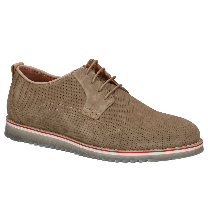 Via Borgo Coronas Chaussures à lacets en Beige en nubuck (292956)