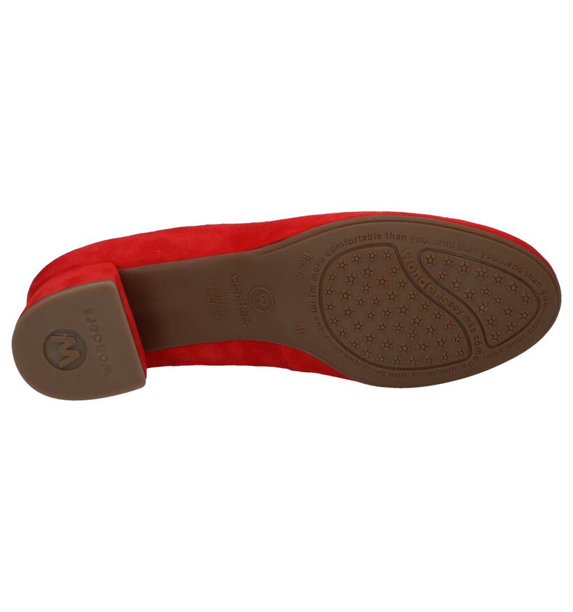 Wonders Escarpins classique en Rouge en nubuck (250294)