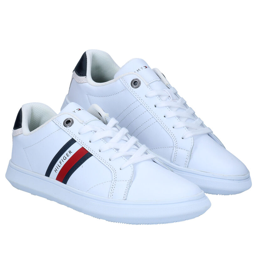 Tommy Hilfiger Essential Leather Cupsole Witte Sneakers in leer (279958)