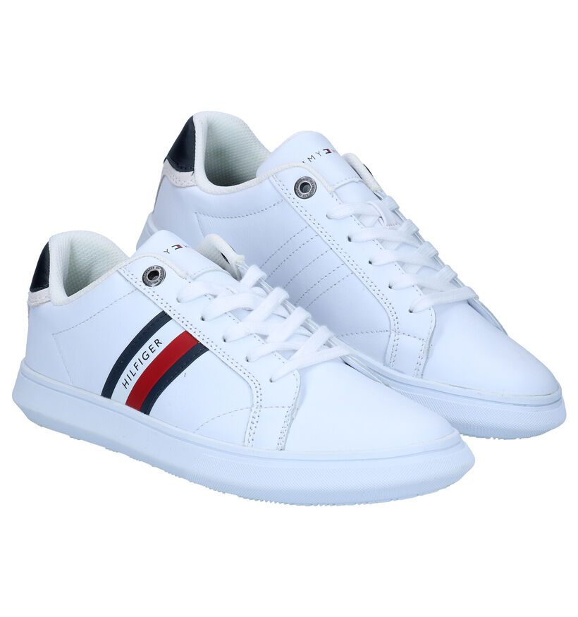 Tommy Hilfiger Essential Leather Cupsole Baskets en Blanc en cuir (279958)