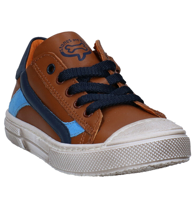 STONES and BONES Maust Chaussures à lacets en Bleu pour garçons (303476) - pour semelles orthopédiques