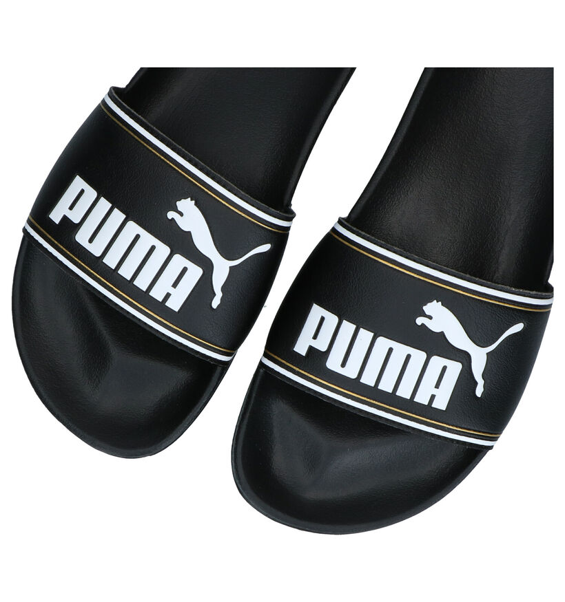 Puma Leadcat Zwarte Badslippers in kunstleer (294686)