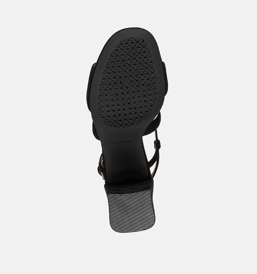 Geox D New Eraklia Zwarte Sandalen met Hak voor dames (368143)