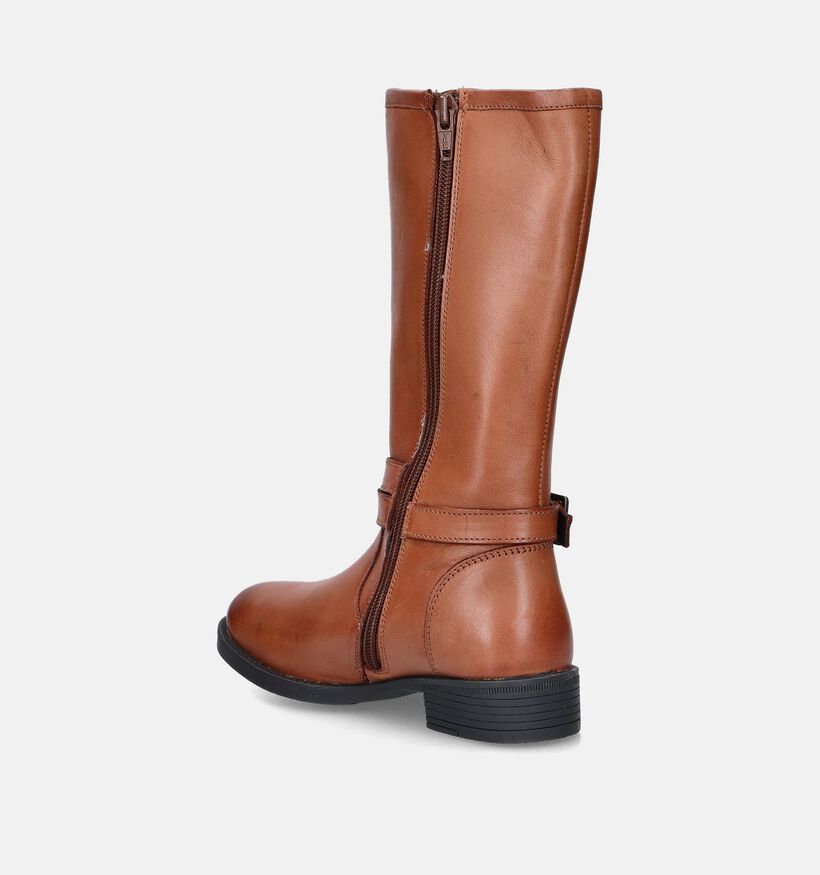 Milo & Mila Bottes hautes en Cognac pour filles (347006)