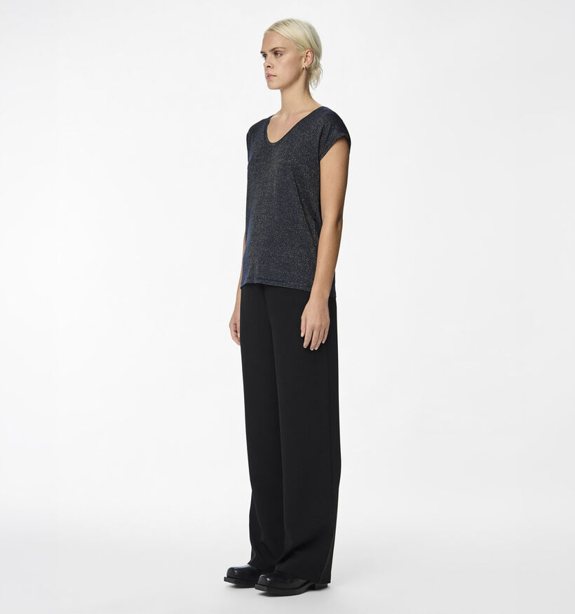 Pieces Billo Donkerblauwe T-shirt voor dames (378367)