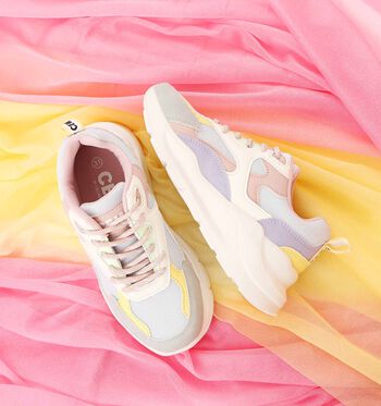 CEMI Sneakers Beige/Paars