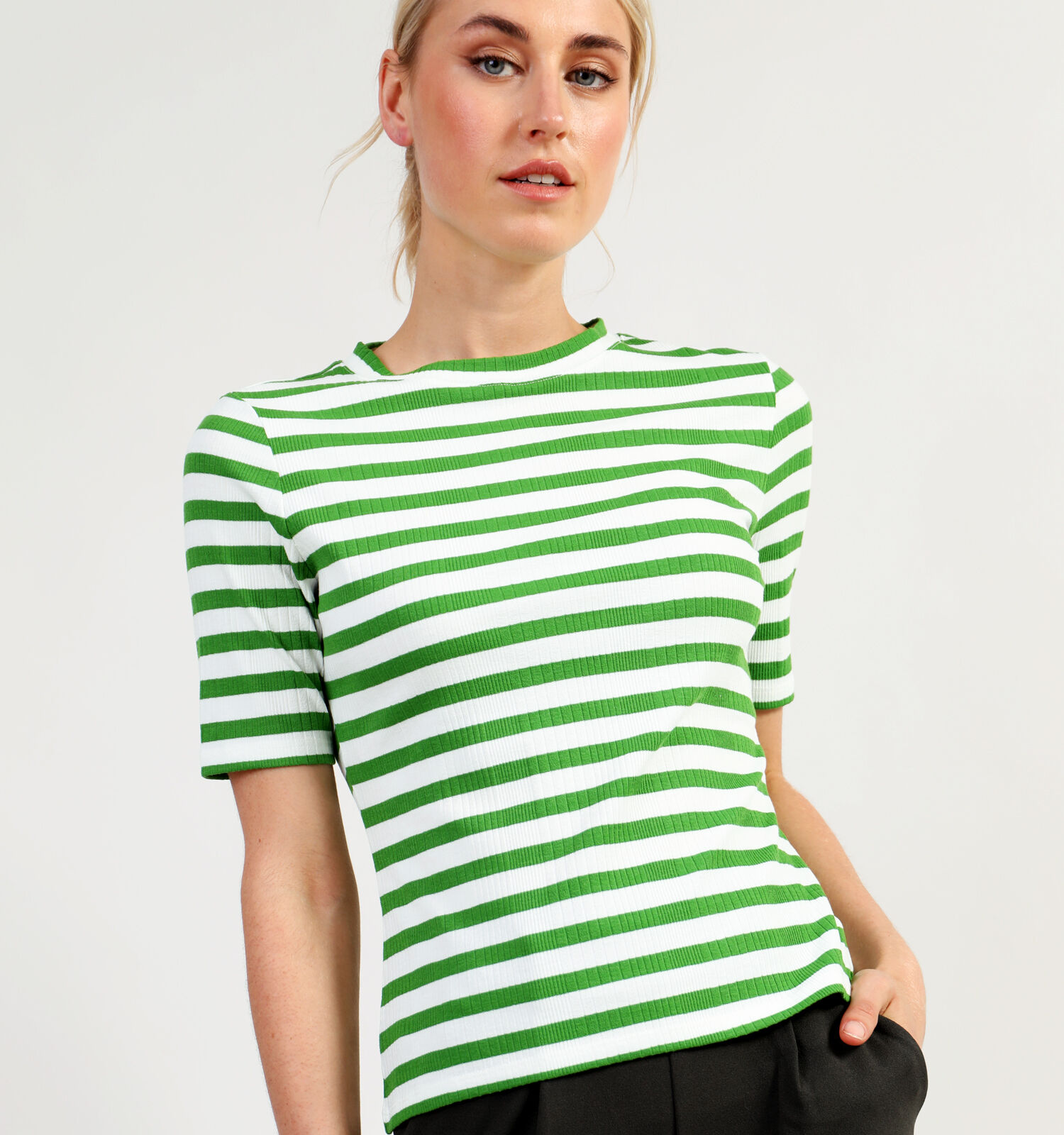 comma Groen Gestreept t shirt Dames T shirts Online op TORFS.BE